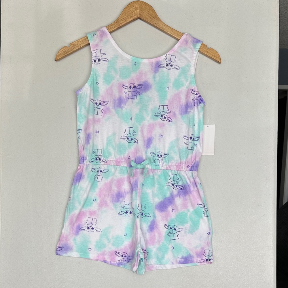 Star Wars Kids Romper - Baby Joda-Grocu - Purple and Mint Tie-Dye